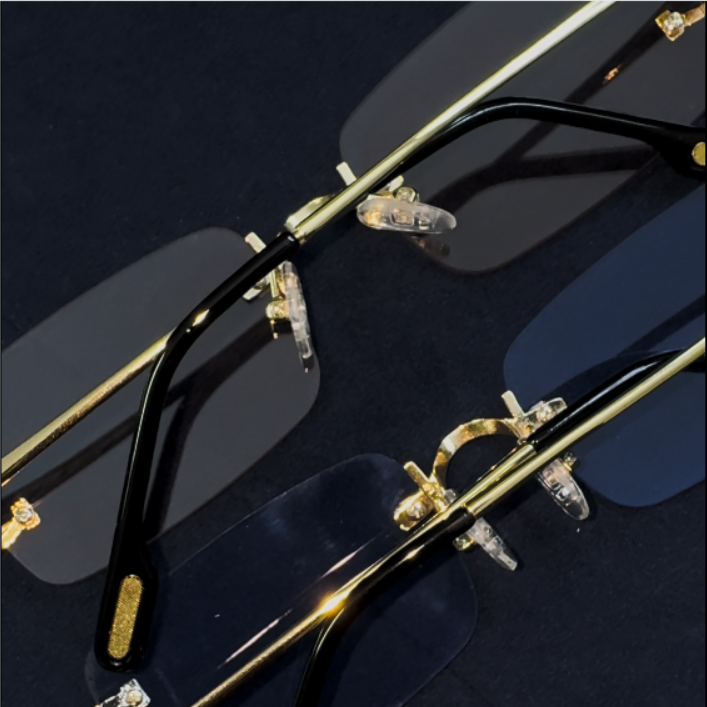 BrokenSword X Rich4ever hiphop Rap Hip Hop rimless vintage glasses and sunglasses