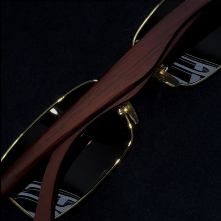 Brokensword European and American square frame wooden hip-hop rap simple retro y2k sunglasses glasses can be matched with myopia