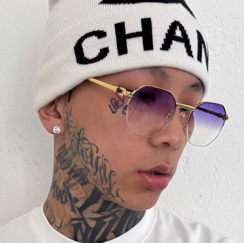 Brokensword American Hiphop Vintage Sunglasses - Retro Gradient Semi-Rimless Shades for Men & Women (Unisex Streetwear Classic) K32bm