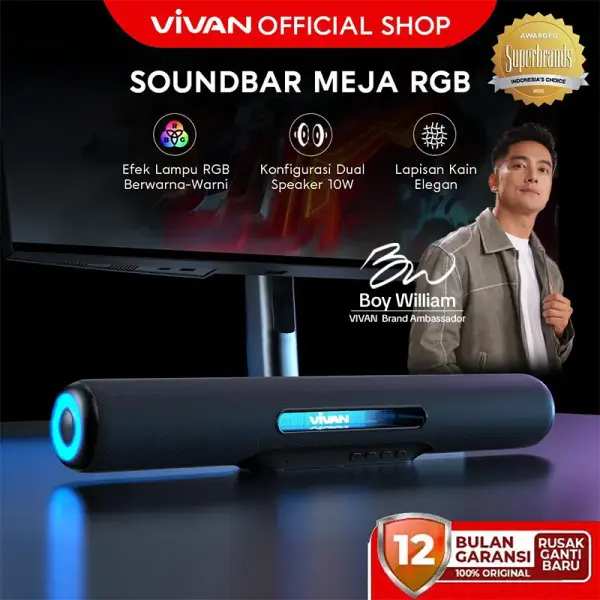 VIVAN Soundbar Speaker Bluetooth Wireless Super Bass S
