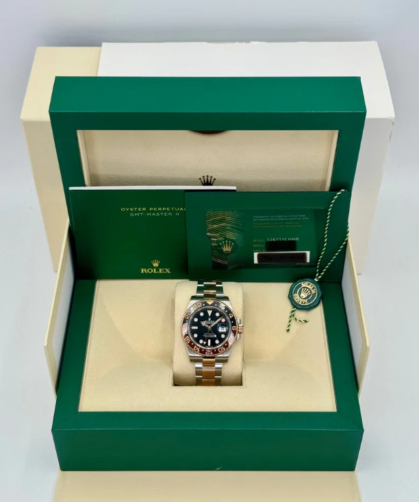(Super Clone) Rolex GMT Master II 40 Two Tone Rose Gold Rootbeer 126711CHNR