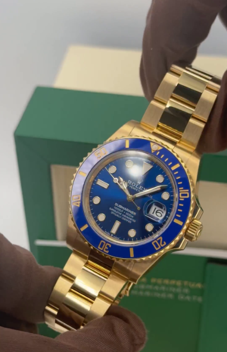 (Super Clone) Rolex Submariner 41mm 126618lb-0002 Blue Dial Yellow Gold Oyster Watch