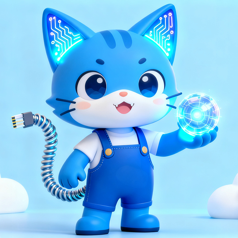 007 Electric Tail Blue Meow