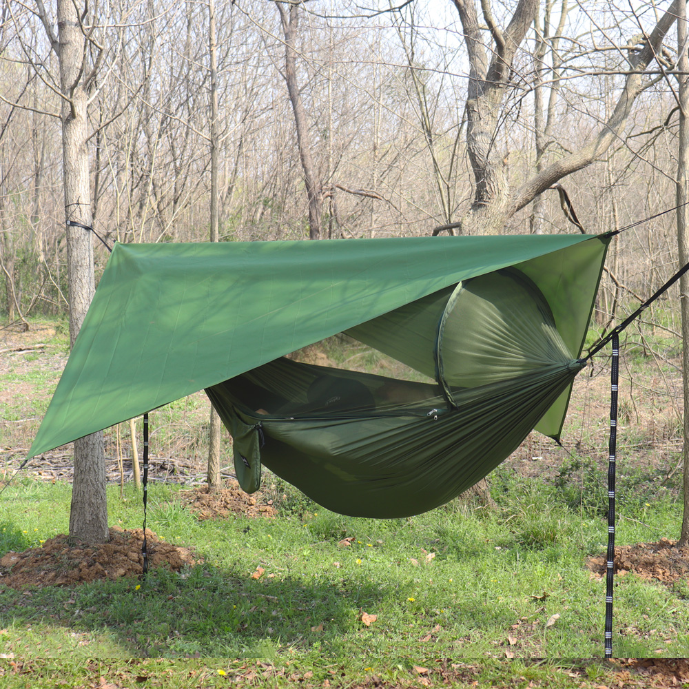 Lighten Up Quick Opening Camping Hammock with Mosquito Net and Canopy- Lightweight, Portable & Easy Setup for Outdoor Adventures