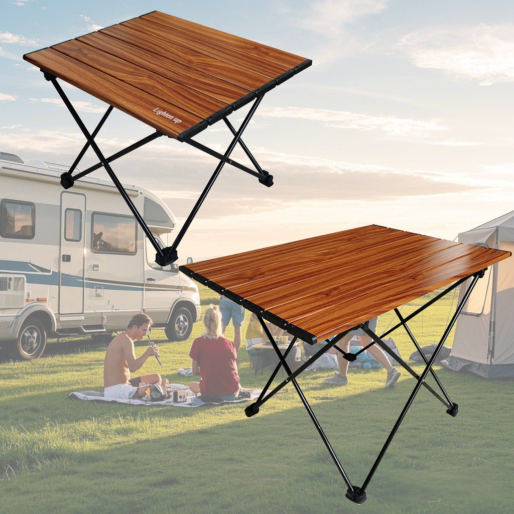 Foldable Aluminum Outdoor Table - Lightweight & Heat-Resistant for Camping & Beach Use
