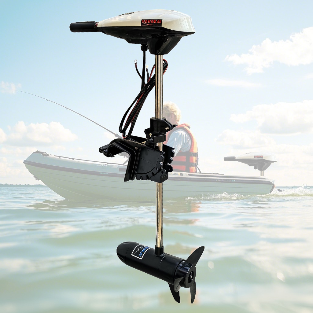 12V 45/55/65LBS Brushless Electric Outboard Motor for Inflatable Kayaks & Fishing Boats