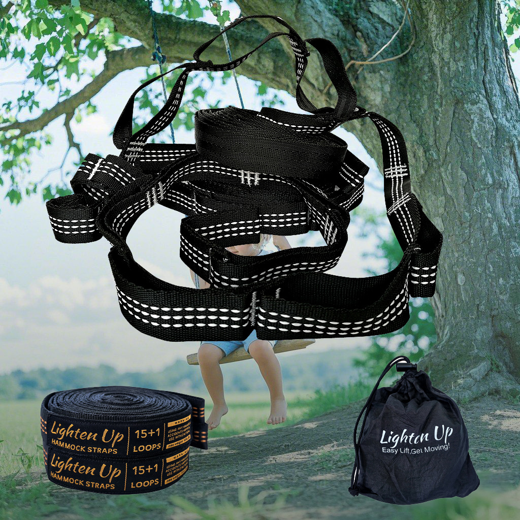 2.5M Hammock Straps 15+1 Ring – Heavy-Duty Polyester Webbing for Outdoor Camping