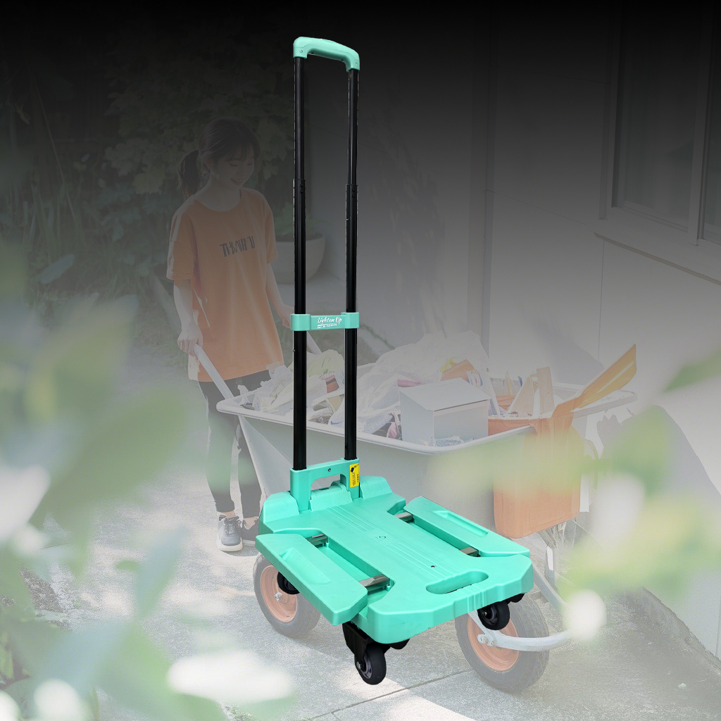 150KG Heavy Duty Folding Hand Truck - Retractable Delivery Cart with Bungee Cord for Home & Garden
