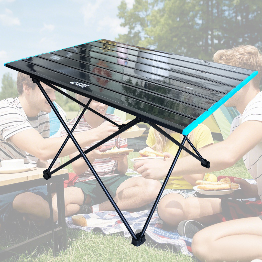 Portable Aluminum Outdoor Table – Mini Folding Desk for BBQ, Picnic & Bike Tours (40cm Compact)