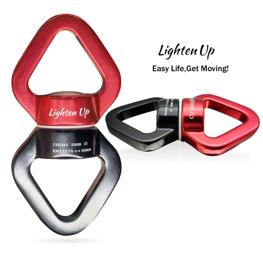 Lighten Up屋外の高高度ロッククライミング映画やテレビのワイヤー360度回転リング; 空中ヨガユニバーサル回転リング（7075航空アルミニウム）。