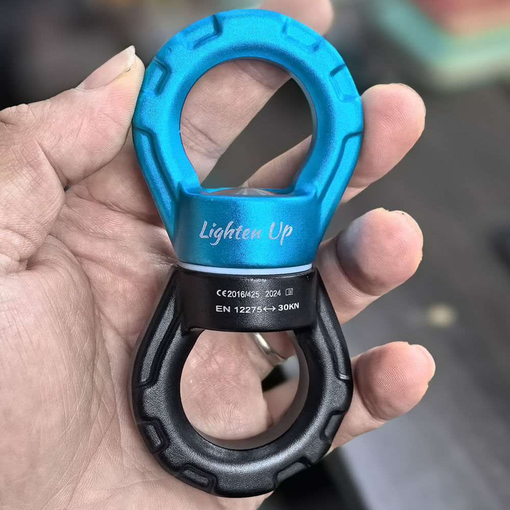 Lighten Up空中瑜珈單點旋轉吊床配件活力帶吊環CE認證萬向環軸承綢緞8字環