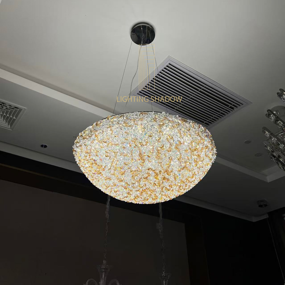 ﻿crystal chandeliers ,Oval shaped chandeliers,Empty living room chandelier, Boat shapedchandeliers, high-end villa pendant lights, restaurant island pendant lights，Italian style, luxurious interior decoration, home aesthetics, Chinese K9 crystals  ，TD31033 chandeliers