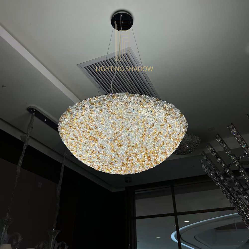 ﻿crystal chandeliers ,Oval shaped chandeliers,Empty living room chandelier, Boat shapedchandeliers, high-end villa pendant lights, restaurant island pendant lights，Italian style, luxurious interior decoration, home aesthetics, Chinese K9 crystals  ，TD31033 chandeliers