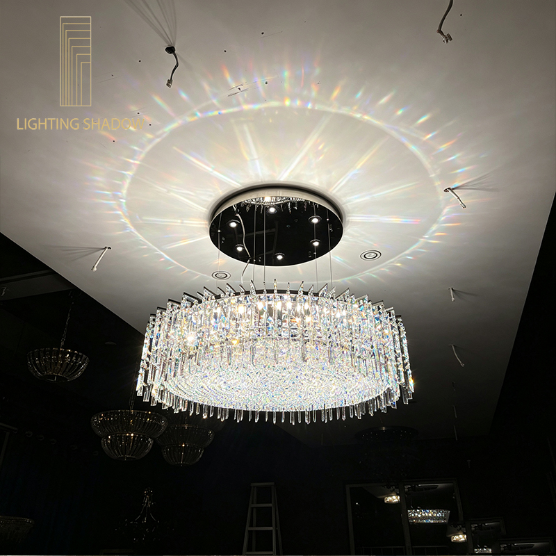 TD21006 Sunflower Circle Crystal Chandelier  ﻿Swarovski crystal,Egyptian Asfour,Chinese K9 crystal