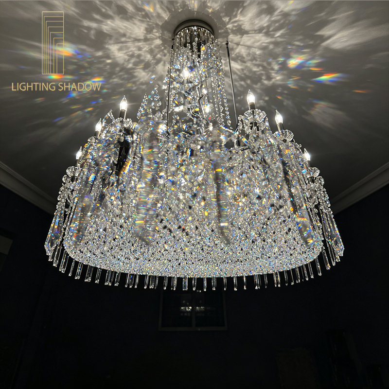 TD21006 Sunflower Circle Crystal Chandelier  ﻿Swarovski crystal,Egyptian Asfour,Chinese K9 crystal