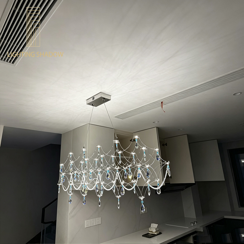 ﻿crystal chandeliers, luxury chandeliers, firefly crystal chandeliers,Empty living room chandelier, Italian style, luxurious interior decoration, home aesthetics, Swarovski crystals,Egyptian Asfour crystals, Chinese K9 crystals 