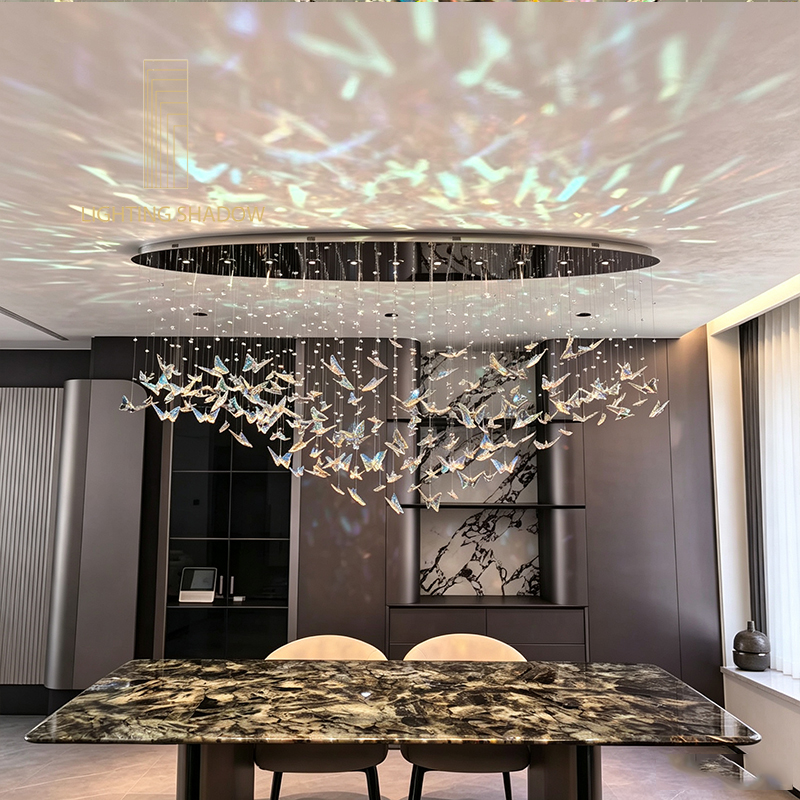 ﻿ Light luxuryutterfly crystal chandeliers,  Swarovski crystals, Egyptian Asfour, Chinese K9 crystals，TD622 Butterfly Crystal Chandelier