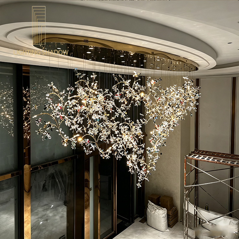 ﻿crystal chandeliers, Plum Blossom crystal chandeliers,Oval shaped chandeliers, luxurious interior decoration, Chinese K9 crystals  TD625