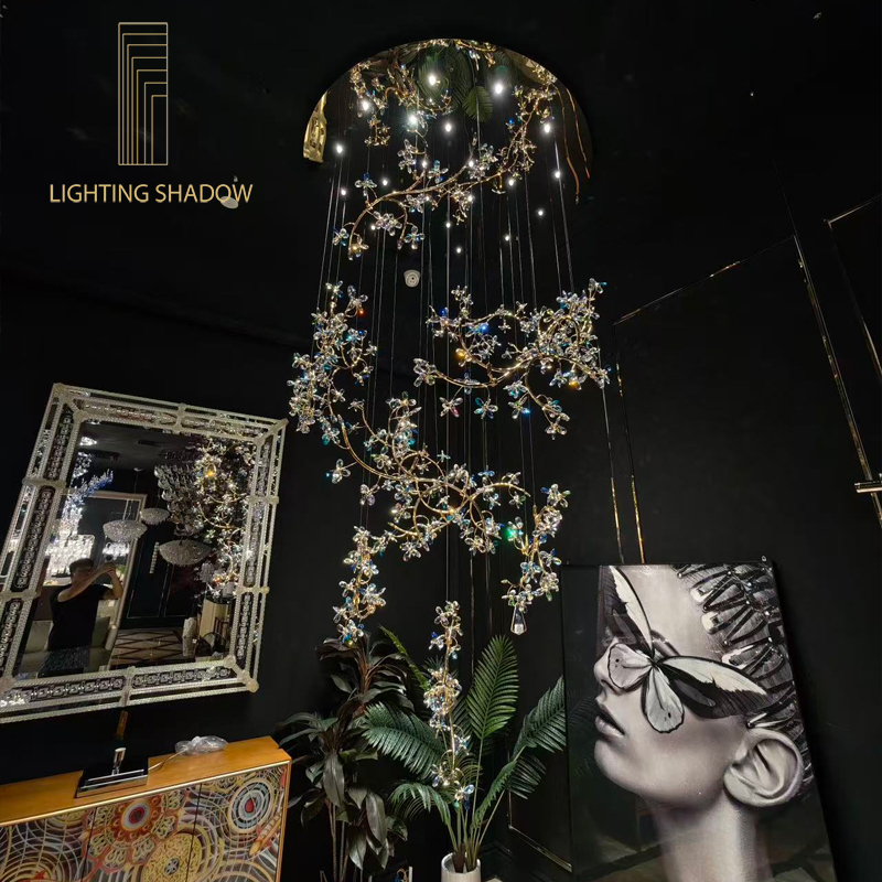 ﻿crystal chandeliers, luxury chandeliers, Plum Blossom crystal chandeliers,  Chinese K9 crystals  TD625