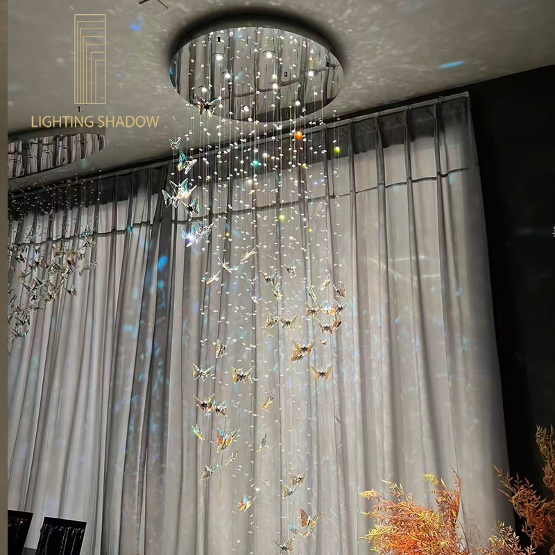 Crystal chandeliers, butterfly   Chinese K9 crystals $1180  TD622 D880H2950