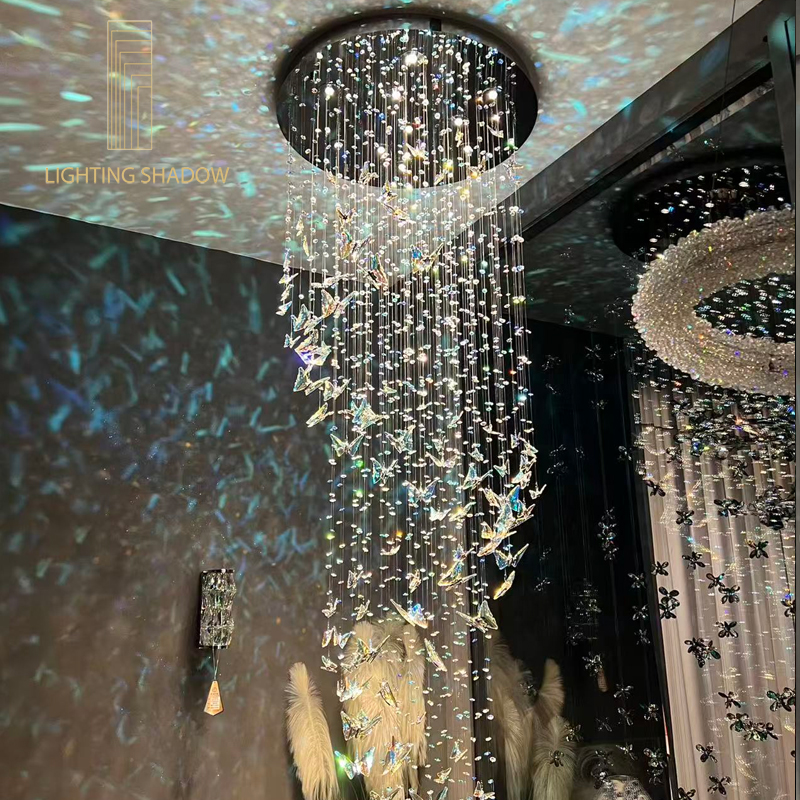 Crystal chandeliers, butterfly   Chinese K9 crystals TD622 D800H2800