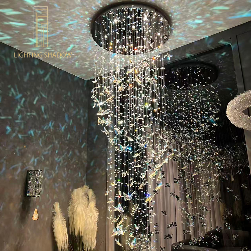 Crystal chandeliers, butterfly   Chinese K9 crystals TD622 D800H2800