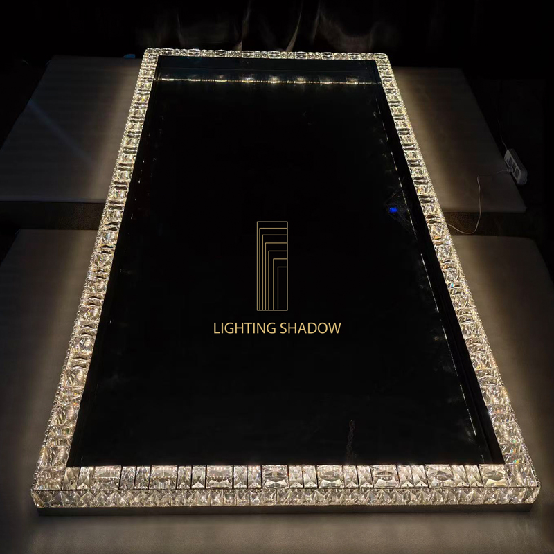 Light luxury crystal mirror, crystal lamp, room full body mirror, Chinese k9 crystal ME-L800