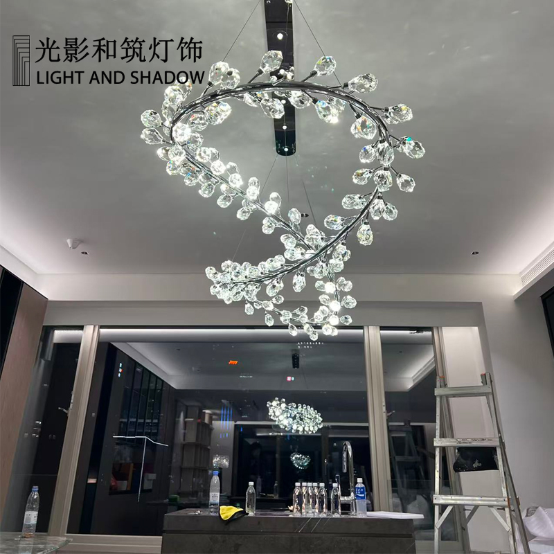 ﻿ Light luxury chandeliers, crystal chandeliers,villa chandeliers,   home aesthetics,  Chinese K9 crystals，TD26041 Crystal Chandelier