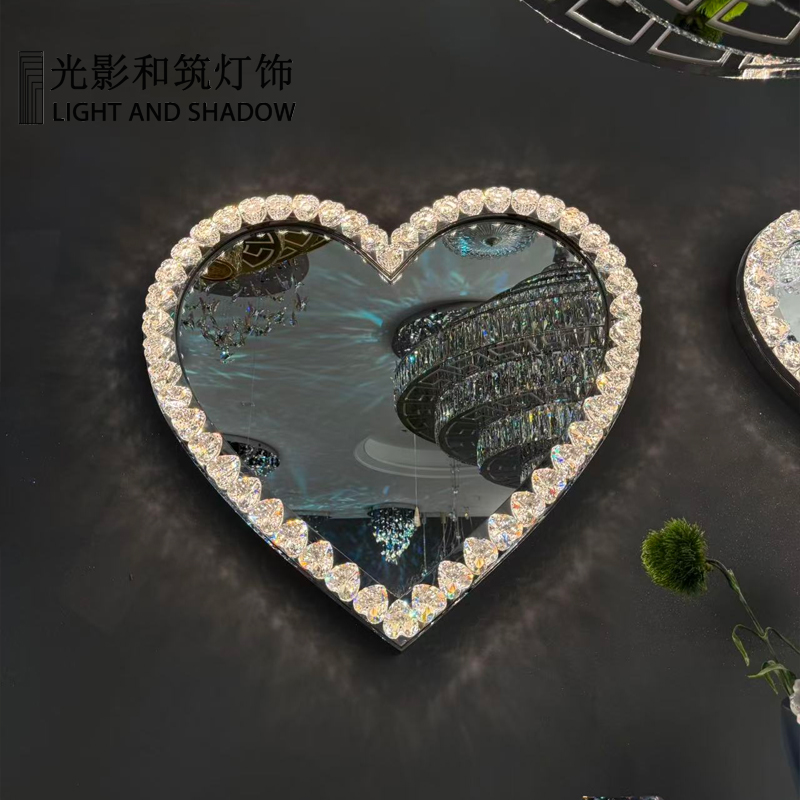 Light luxury crystal mirror, crystal lamp, room full body mirror, Chinese k9 crystal  ME2603A  D800