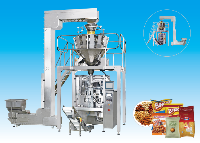 packing machine with10/14heads weigher