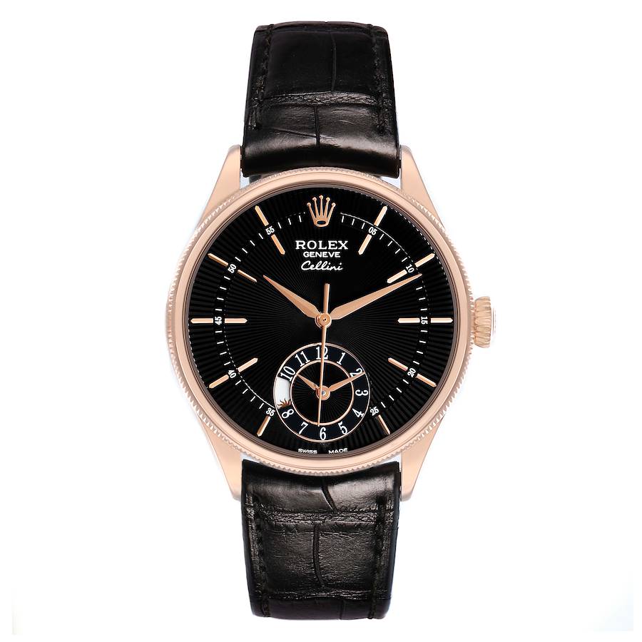 Replik Rolex Cellini Dual Time Rose Gold Automatik Herrenuhr 50525