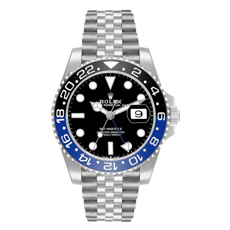 Replik Rolex GMT Master II Batgirl Lünette Stahl Automatik Herrenuhr 126710