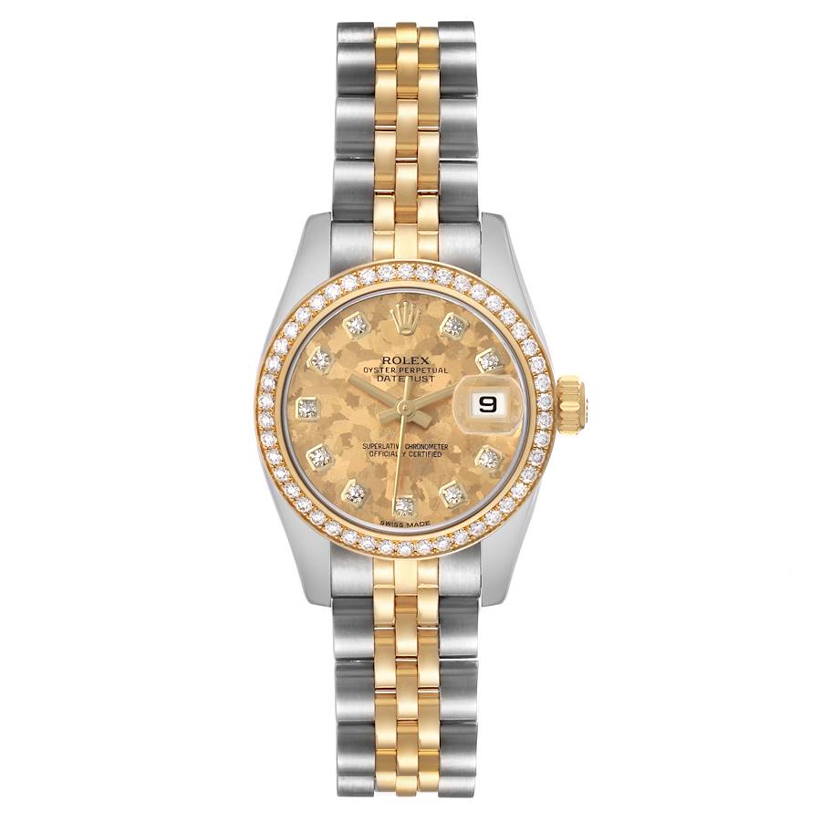 Replica Rolex Datejust Steel Yellow Gold Diamond Ladies Watch 179383