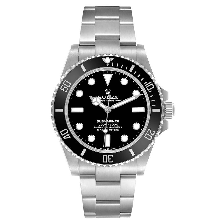 Replica Rolex Submariner Non-Date Ceramic Bezel Steel Mens Watch 124060