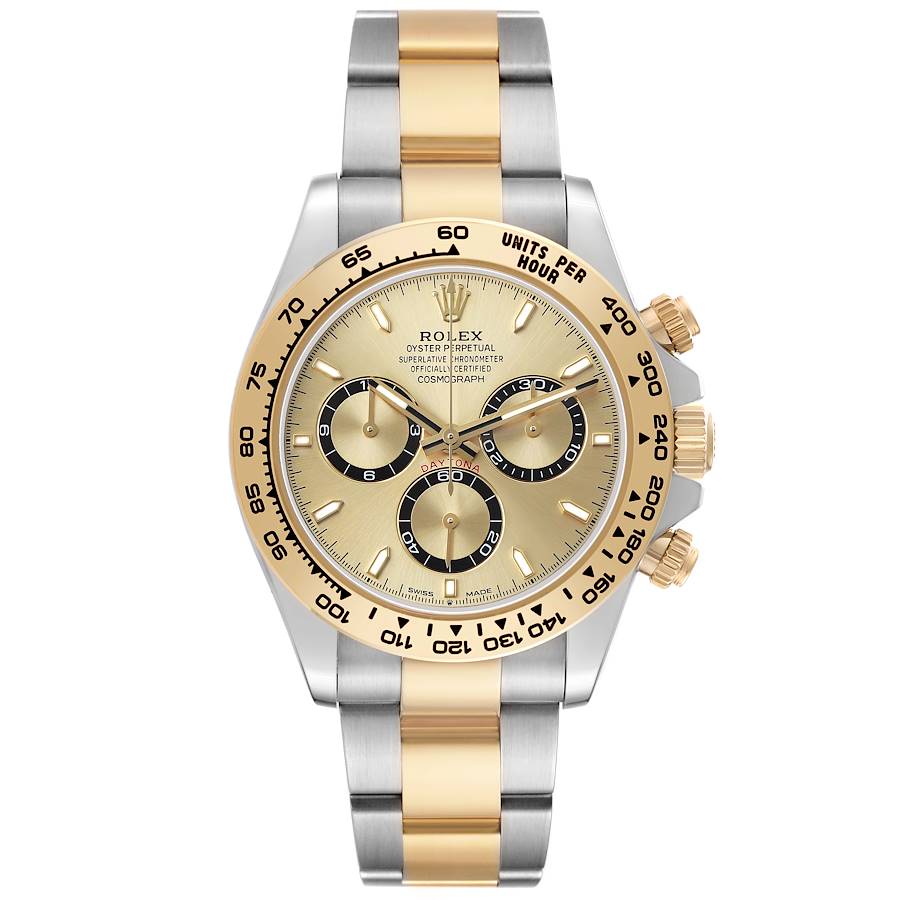 Replica Rolex Daytona Steel Yellow Gold Champagne Dial Mens Watch 126503