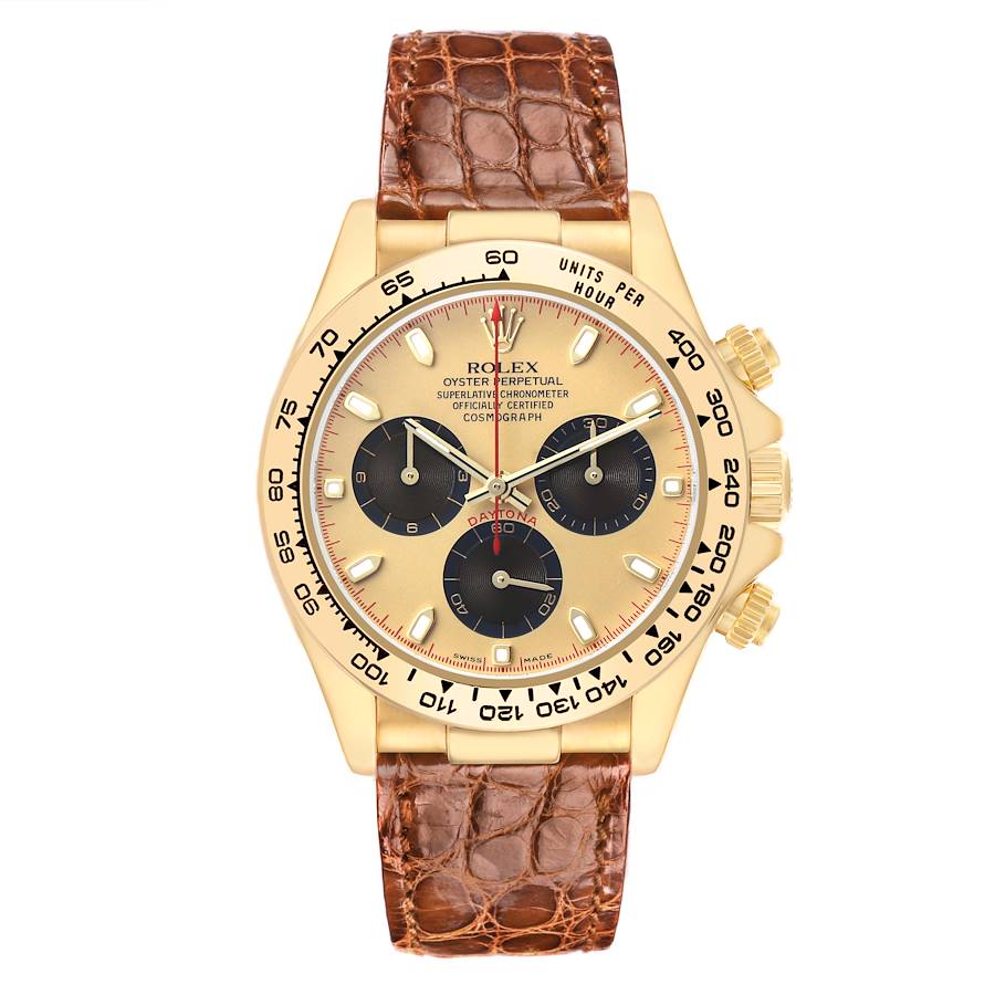 Replica Rolex Daytona Yellow Gold Champagne Dial Mens Watch 116518
