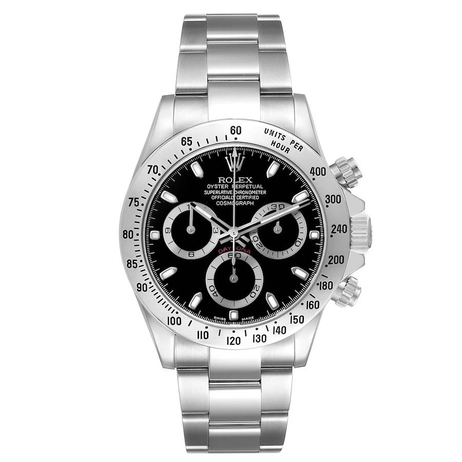 Replica Rolex Daytona Steel Black Dial Mens Watch 116520