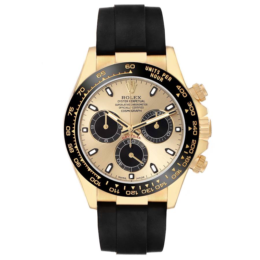 Replica Rolex Daytona Pikachu Yellow Gold Champagne Dial Mens Watch 116518