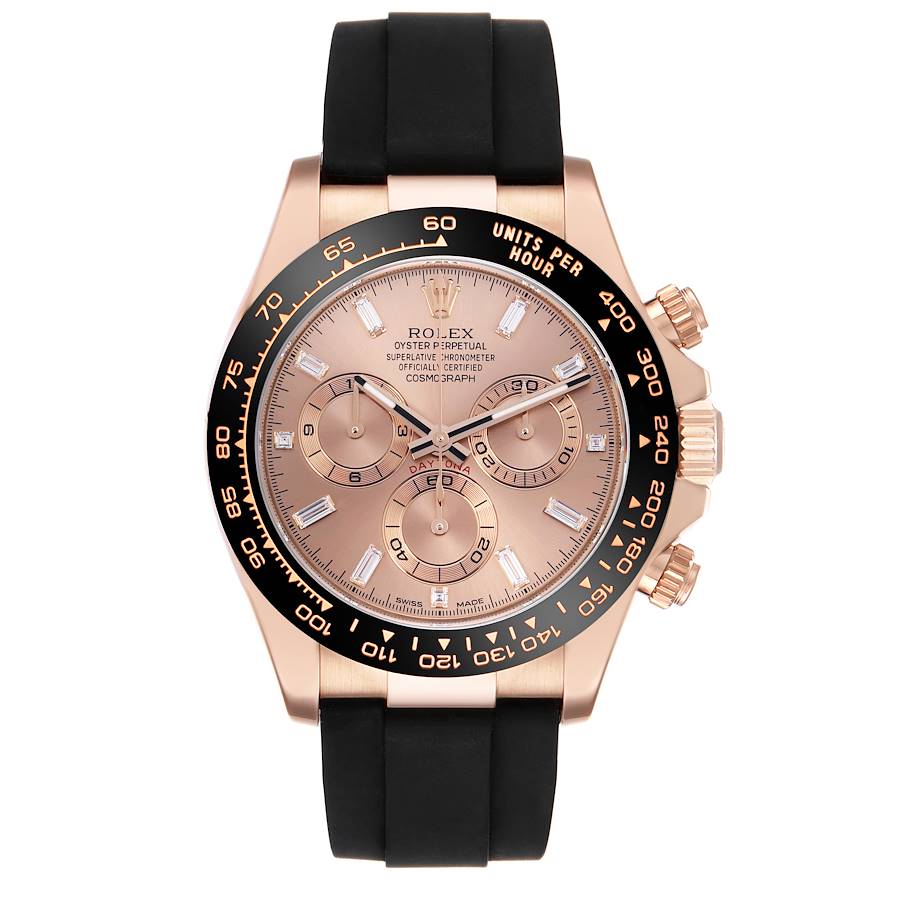 Replica Rolex Daytona Rose Gold Everose Diamond Automatic Mens Watch 116515