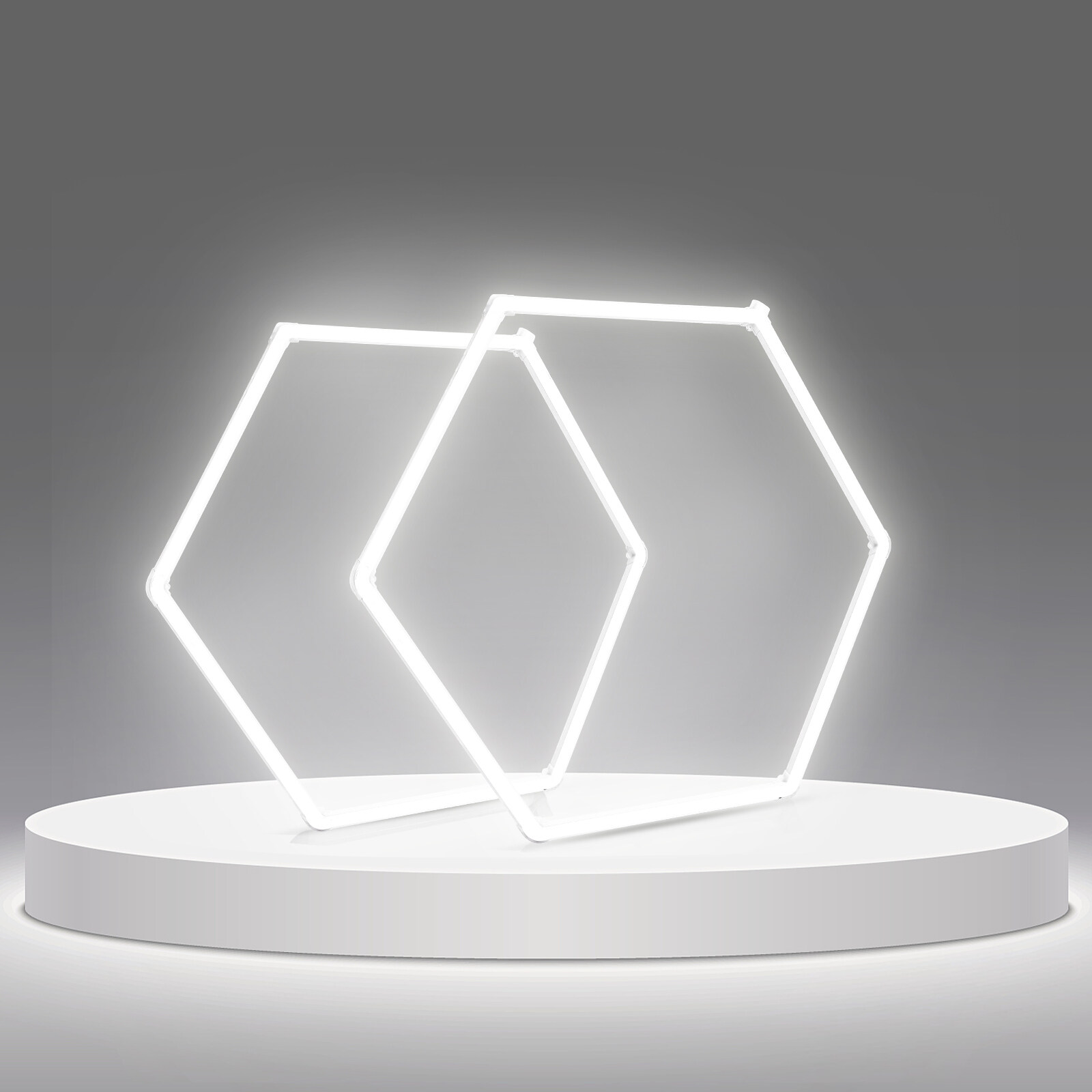 12-Pack LED Hexagon Garage Light: 115W 12700LM Car Detailing Shop Light, DIY Splicing Ceiling & Wall Decor Lights, for Workshop Basement Gym Warehouse Bar Gaming Room (12-Packs)