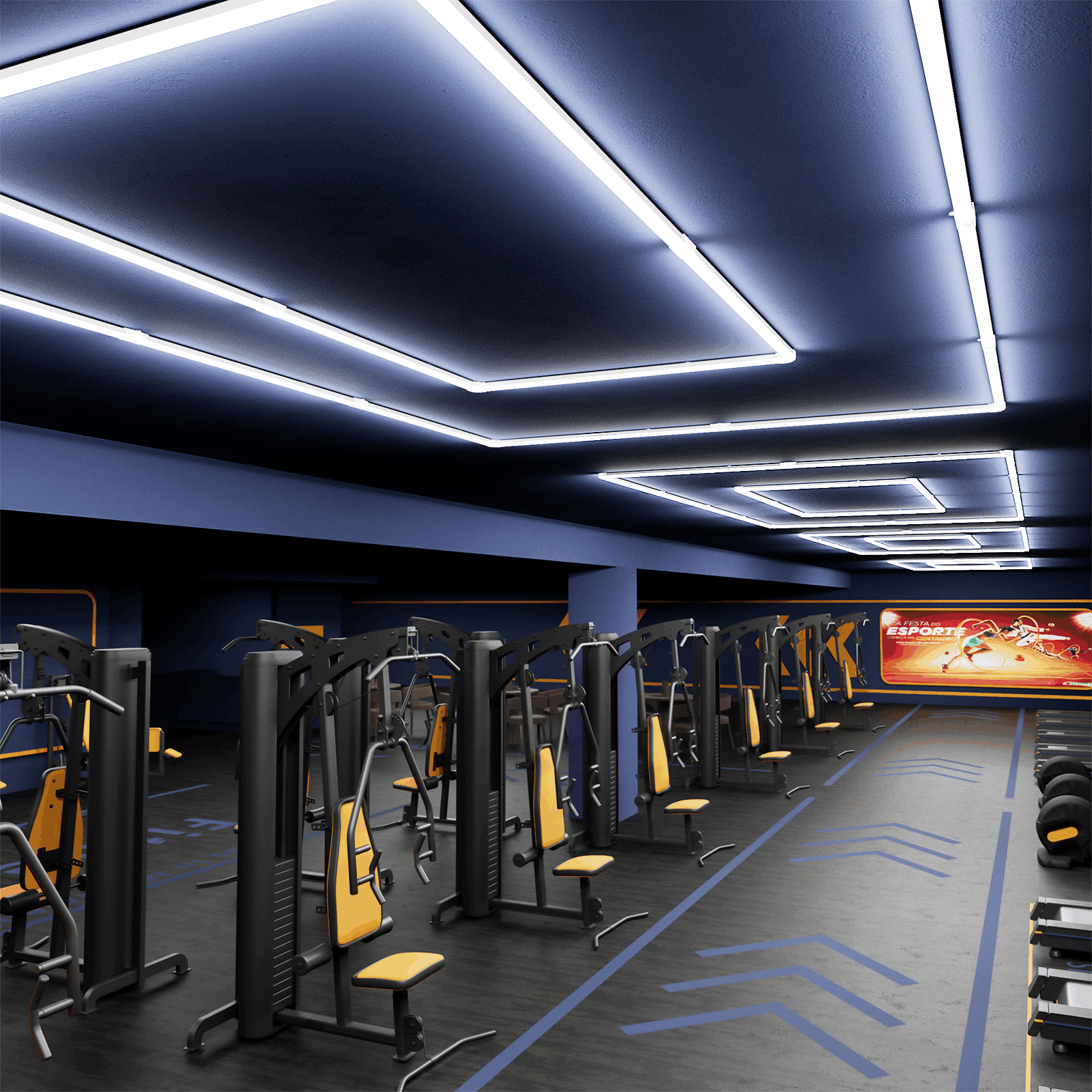 LZHOME LED Garage Lights Fixture: High Brightness 39000LM LED Garage Lighting Ceiling LED Light, Updated 44.8 inch Large Size Rectangle Light for Garage Shop Workshop Gym Car Detailing