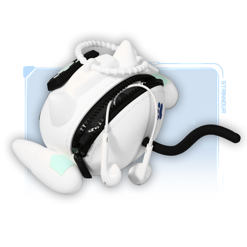 [HARMOD x STRINOVA] Mighty Meowblast Food Grade Silicon Waterproof Coin Purse (White and Black)