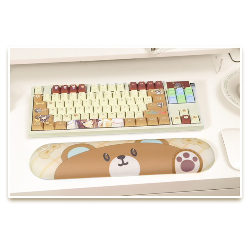 HARMOD&Strinova Keyboard Wrist Rest, Reduces Stress and Fatigue, Features a Non-Slip Bottom, Soft Material, Breathable, and Ergonomic Design (Little Bear)