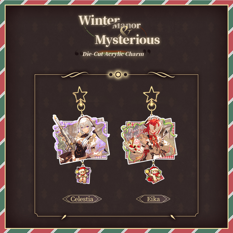 HARMOD&Strinova acrylic shaped pendant, role-playing character accessory keychain, bag pendant, decorative gift(Celestia/Eika)