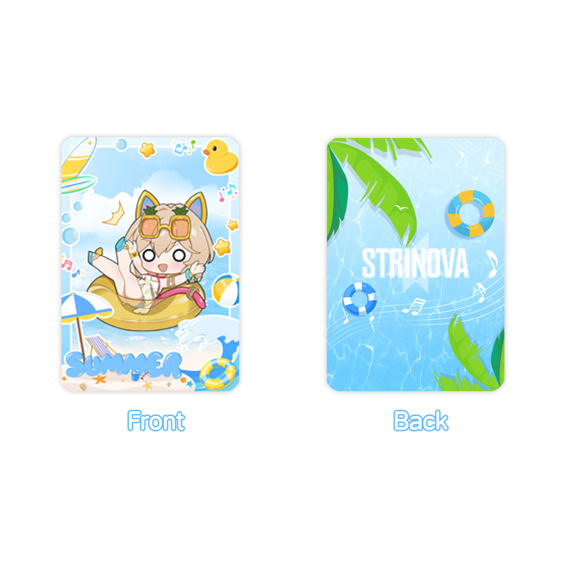HARMOD&Strinova Lenticular Card,Summer Music Festival Lenticular Card, Decorative pendant with card cover, game collection, gift giving