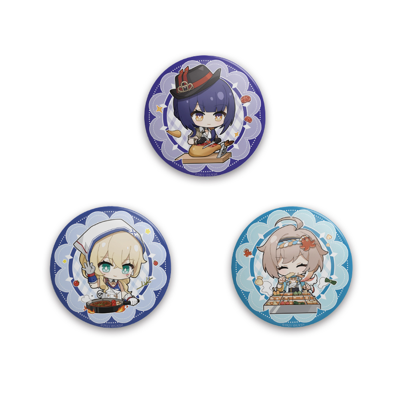 HARMOD&Strinova anime tinplate badge Gourmet Season series badge brooch backpack decoration gift collection (44mm)