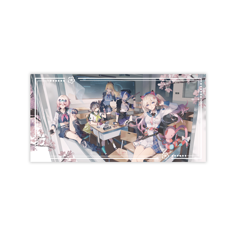 HARMOD&Strinova anime flow sand acrylic board,Campus Open Day series table decoration flow sand board, collectible gift