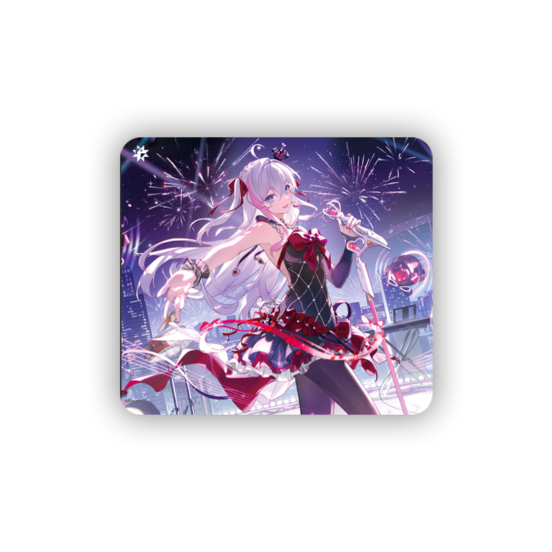 HARMOD&Strinova Glass Gaming Mouse Pad, Tempered Glass, Micro-etched Optimized Optical Sensor, Scratch-resistant, Quiet Design, Anti-slip PU Bottom, Durable, Mohs Hardness>7H, CNC Milled Rounded Edges (450*400*35mm)