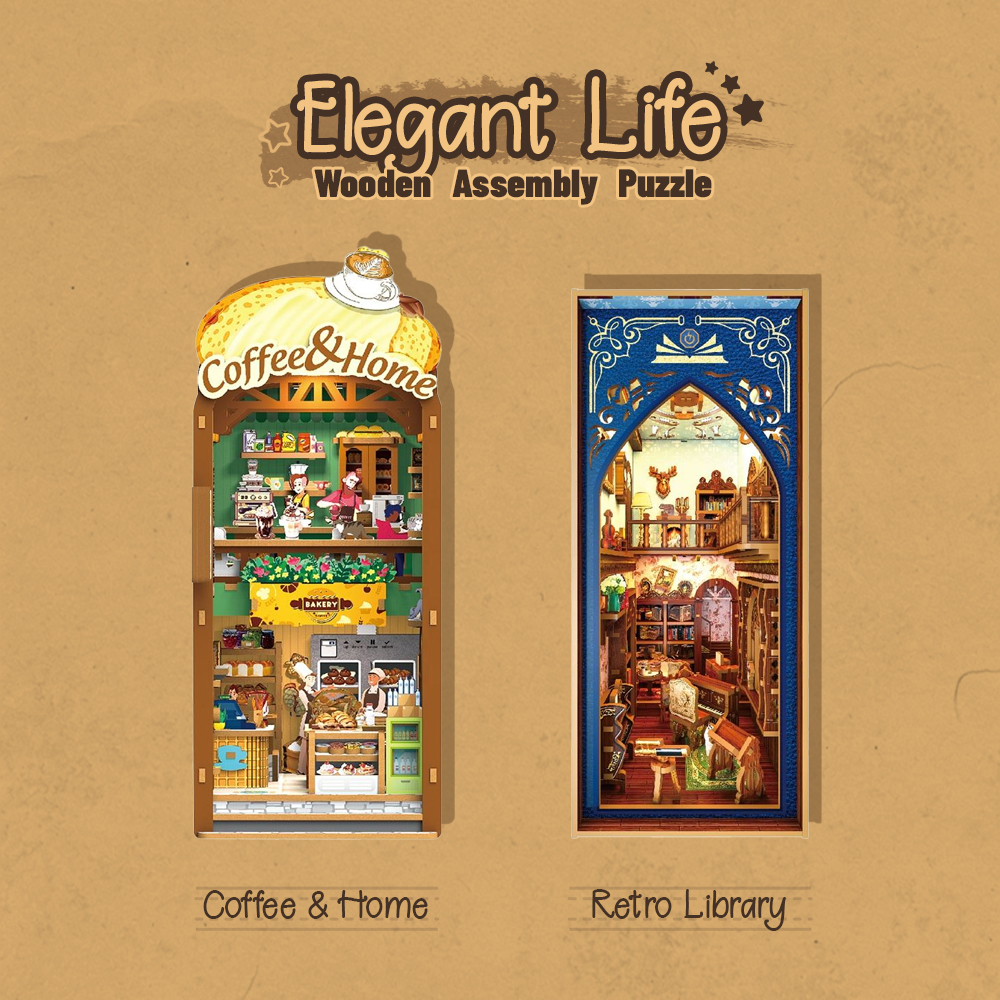 “Elegant Life” Series - 3D Wooden Assembly Puzzle Smart Toy