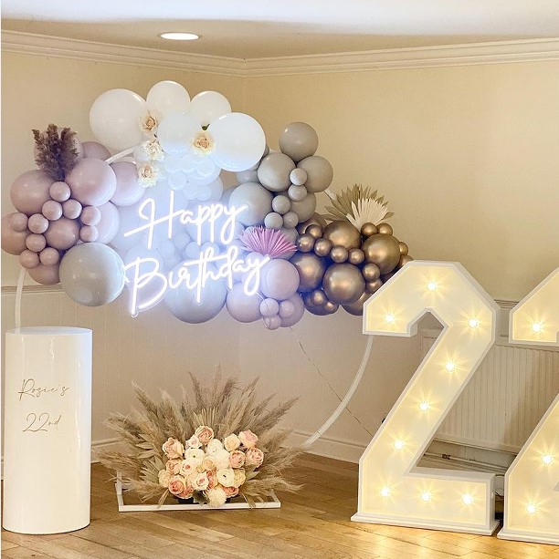 Happy Birthday Neon Sign,Custom Neon Sign,Neon Sign Wall Decor,Gift For Her,Birthday Neon Sign,Party Backdrop,Personalized Gifts